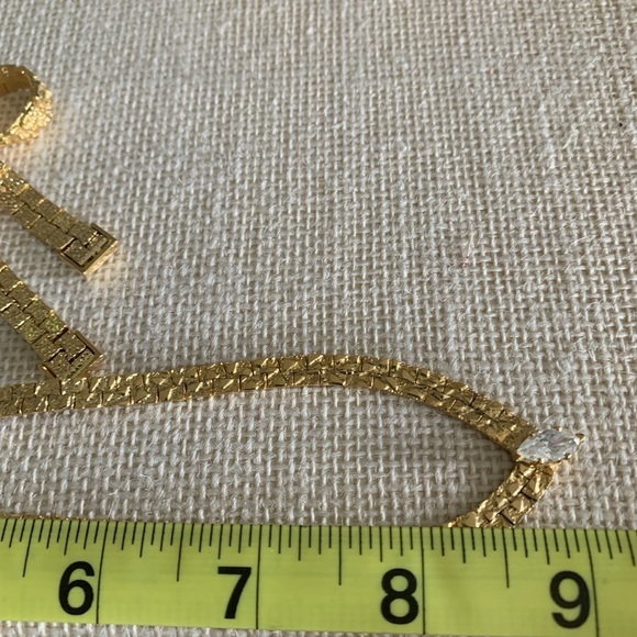 Vintage Premier Jewelry Nugget CZ Necklace and Matching Pin Set - Picture 4 of 5